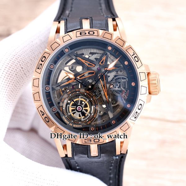 new 46mm excalibur spider tourbillon automatic mens watch skeleton dial rose gold steel case gents sport watches black leather strap, Slivery;brown
new 46mm excalibur spider tourbillon automatic mens watch skeleton dial rose gold steel case gents sport watches black leather strap, Slivery;brown