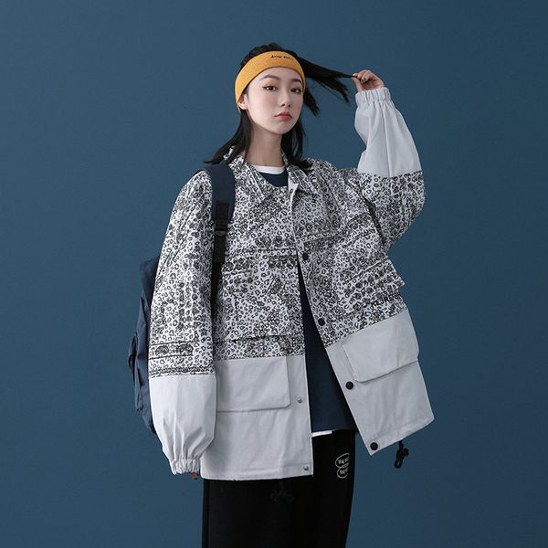 2021 spring lapel splicing tooling coat men's ins couple's hip hop fashion high street et, Black;brown
2021 spring lapel splicing tooling coat men's ins couple's hip hop fashion high street et, Black;brown