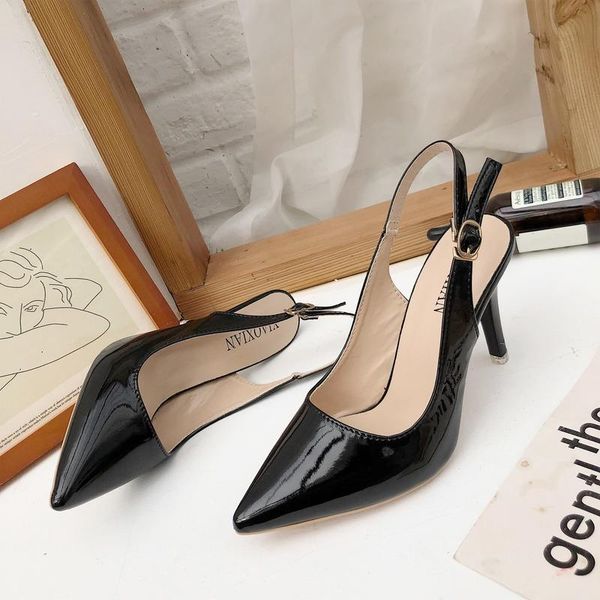 women sandals shallow pointed toe high heel korean fashion hollow pumps quality comfortable party wedding shoe, Black
women sandals shallow pointed toe high heel korean fashion hollow pumps quality comfortable party wedding shoe, Black