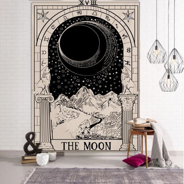 tapestries 2021 night tarot moon tapestry mountain wall hanging black mandala carpet cloth home decor 150x130cm
tapestries 2021 night tarot moon tapestry mountain wall hanging black mandala carpet cloth home decor 150x130cm