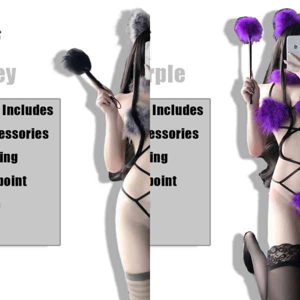 nxy set ojbk new purple grey hanging neck plush three point bandage cute cat cosplay uniform passion temptation 2 color suit 1126, Red;black
nxy set ojbk new purple grey hanging neck plush three point bandage cute cat cosplay uniform passion temptation 2 color suit 1126, Red;black