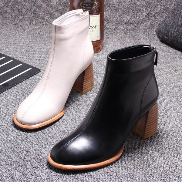 boots 2021 winter ankle for women genuine leather warm retro pointe shoes back zipper heel 16#25/10d50, Black
boots 2021 winter ankle for women genuine leather warm retro pointe shoes back zipper heel 16#25/10d50, Black