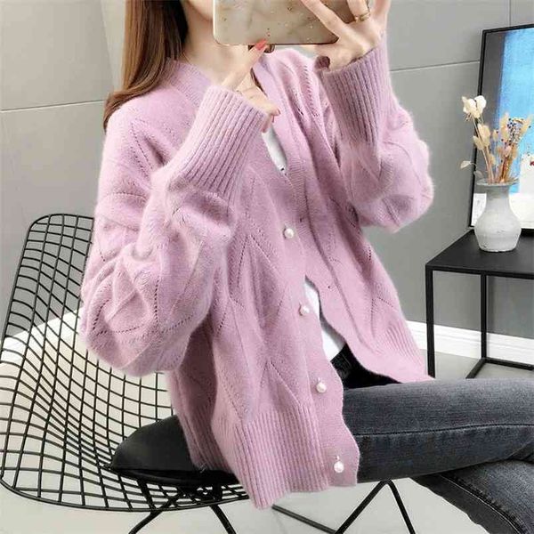 winter women cardigan sweater hollow out pearl button knitted jacket girls korean chic female sweaters knit cardigans 210522, White
winter women cardigan sweater hollow out pearl button knitted jacket girls korean chic female sweaters knit cardigans 210522, White