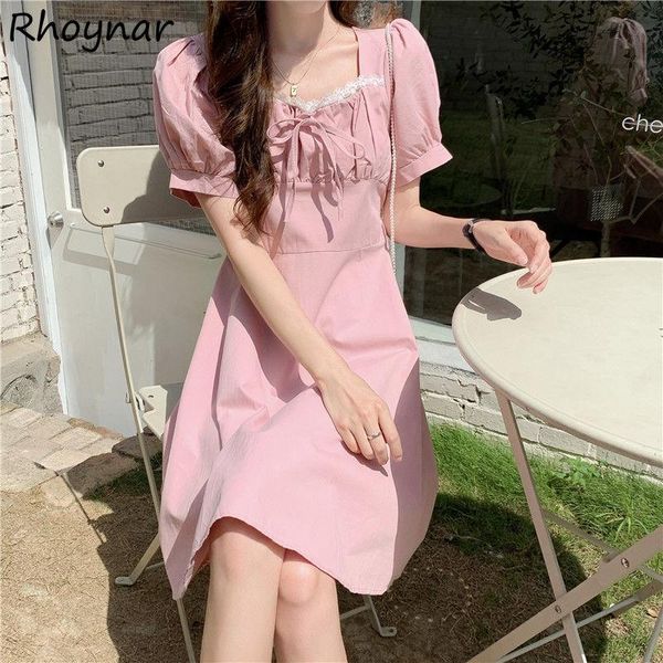 party dresses women simple square collar fashion elegant puff sleeve solid bows french style summer 3 colors all-match leisure student, White;black
party dresses women simple square collar fashion elegant puff sleeve solid bows french style summer 3 colors all-match leisure student, White;black