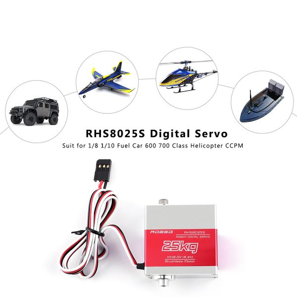 25kg rhs8025s digital waterproof servo high torque metal gear for 1/8 1/10 rc fuel car rc robot 600 700 class helicopter ccpm
25kg rhs8025s digital waterproof servo high torque metal gear for 1/8 1/10 rc fuel car rc robot 600 700 class helicopter ccpm