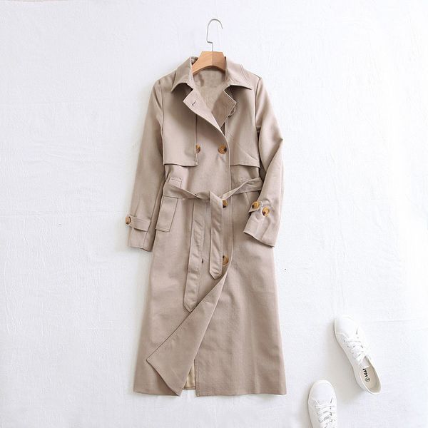 women's trench coats autumn turn down collar long sleeve with belt casual for abrigo mujer qegw, Tan;black
women's trench coats autumn turn down collar long sleeve with belt casual for abrigo mujer qegw, Tan;black