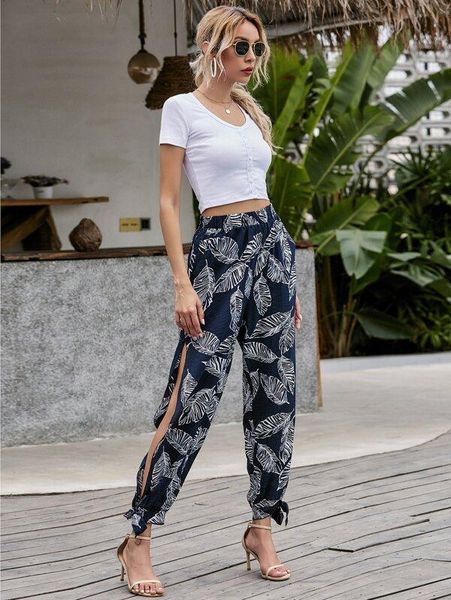 women leaves printed casual crepe pants, hollow out baggy boho loose lantern pants office women's trousers & capris, Black;white
women leaves printed casual crepe pants, hollow out baggy boho loose lantern pants office women's trousers & capris, Black;white