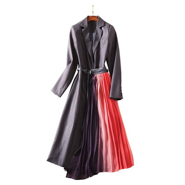 casual dresses ladies outfits grey notched collar long sleeved pleated chiffon girdle midi length two pieces dress, Black;gray
casual dresses ladies outfits grey notched collar long sleeved pleated chiffon girdle midi length two pieces dress, Black;gray