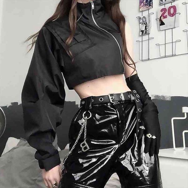 gothic cool lady stylish zip up crop hoodies women turtleneck punk black green sweatshirt hip hop outfits outwear
gothic cool lady stylish zip up crop hoodies women turtleneck punk black green sweatshirt hip hop outfits outwear