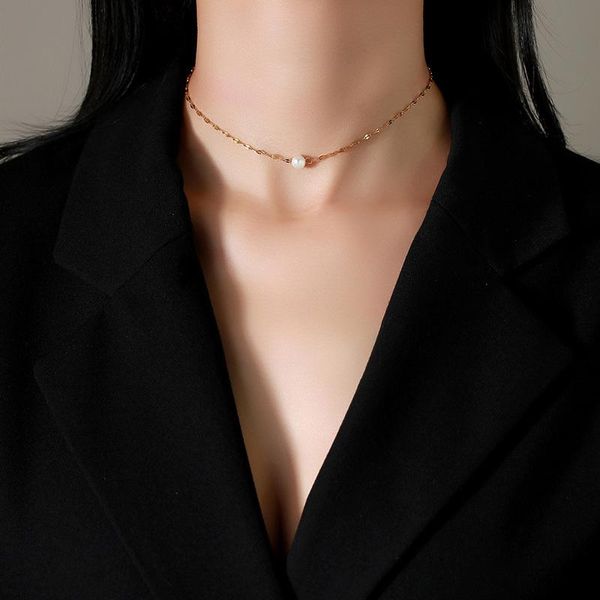 chokers temperament simulated pearl charm for women,chic lady girls necklaces, gold color stainless steel party neck collar, Golden;silver
chokers temperament simulated pearl charm for women,chic lady girls necklaces, gold color stainless steel party neck collar, Golden;silver