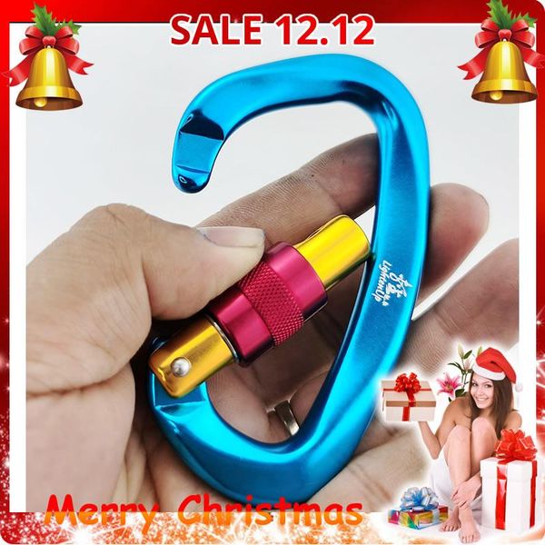 professional climbing carabiner d shape mountaineering buckle hook 25kn safety lock outdoor equipment accessory camp furniture
professional climbing carabiner d shape mountaineering buckle hook 25kn safety lock outdoor equipment accessory camp furniture