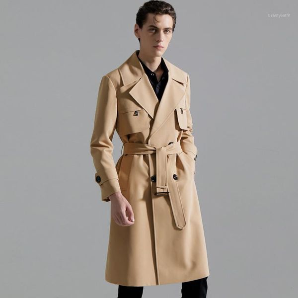 men's trench coats 2021 khaki long style mens luxury autumn winter double breasted male jackets fashion loose man with belt 6xl, Tan;black
men's trench coats 2021 khaki long style mens luxury autumn winter double breasted male jackets fashion loose man with belt 6xl, Tan;black