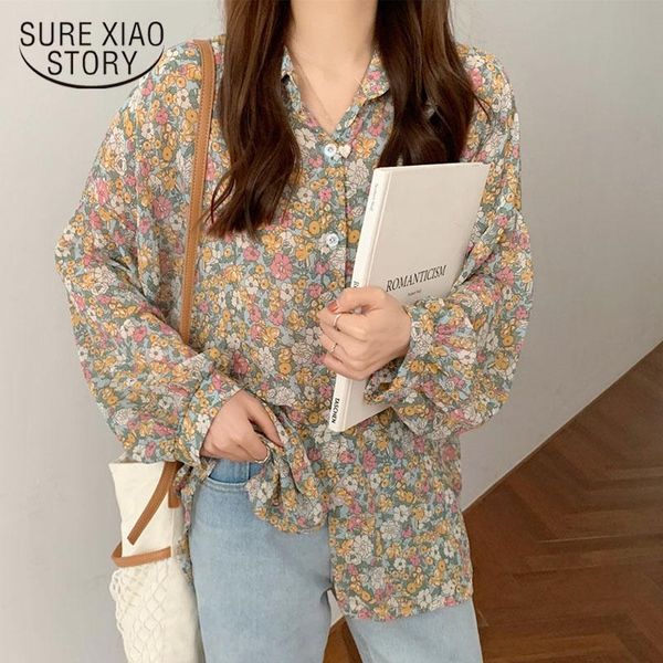 women's blouses & shirts print chiffon blouse women 2021 autumn long sleeve shirt floral casual cardigan korean lady clothing blusas 10, White
women's blouses & shirts print chiffon blouse women 2021 autumn long sleeve shirt floral casual cardigan korean lady clothing blusas 10, White