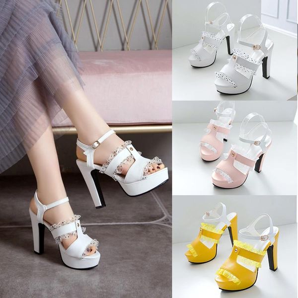 fashion high heels sandals women polka dot ruffles princess ladies wedding party shoes white pink yellow platform sandal, Black
fashion high heels sandals women polka dot ruffles princess ladies wedding party shoes white pink yellow platform sandal, Black