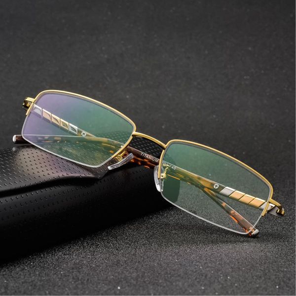 fashion sunglasses frames men's eyeglass business titanium glasses half rimless ys-051, Black
fashion sunglasses frames men's eyeglass business titanium glasses half rimless ys-051, Black