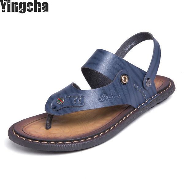 men's casual shoes fashion sandals summer slippers pu leather beach breathable home flip-flops zapatos sapa, Black
men's casual shoes fashion sandals summer slippers pu leather beach breathable home flip-flops zapatos sapa, Black