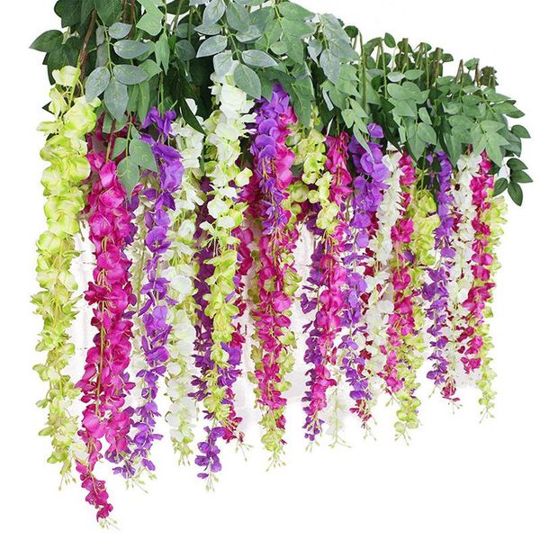 decorative flowers & wreaths 12pcs 110cm wisteria artificial flower wreath hanging on the wedding garden outdoor greening diy party home dec
decorative flowers & wreaths 12pcs 110cm wisteria artificial flower wreath hanging on the wedding garden outdoor greening diy party home dec