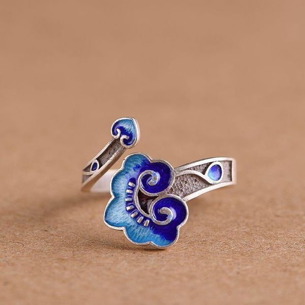 cluster rings original designer craftsmanship cloisonne thai silver opening adjustable ring chinese retro charm women's jewelry, Golden;silver
cluster rings original designer craftsmanship cloisonne thai silver opening adjustable ring chinese retro charm women's jewelry, Golden;silver