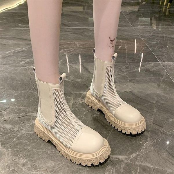 summer sweet breathable platform ankle boots hollow out hole thick bottom women shoes comfortable genuine leather high quality, Black
summer sweet breathable platform ankle boots hollow out hole thick bottom women shoes comfortable genuine leather high quality, Black