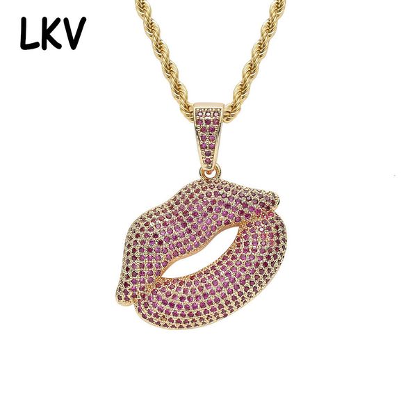 lips necklace pendant hip hop with zircon inlaid personality street trendsetter, Silver
lips necklace pendant hip hop with zircon inlaid personality street trendsetter, Silver