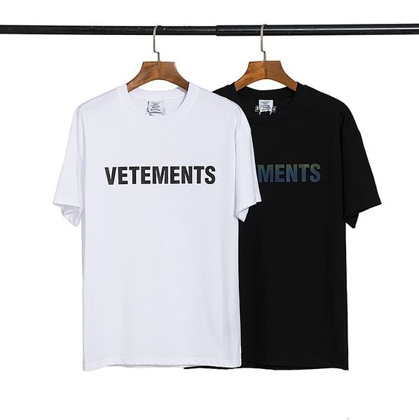 fashion t shirt summer vtm reflective letter printing short sleeve men's and women's casual round neck cotton loose brand, White;black
fashion t shirt summer vtm reflective letter printing short sleeve men's and women's casual round neck cotton loose brand, White;black