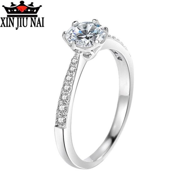 cluster rings colorfish 925 sterling silver engagement ring classic four prongs 0.7 ct round cut women jewelry split shank female finger, Golden;silver
cluster rings colorfish 925 sterling silver engagement ring classic four prongs 0.7 ct round cut women jewelry split shank female finger, Golden;silver