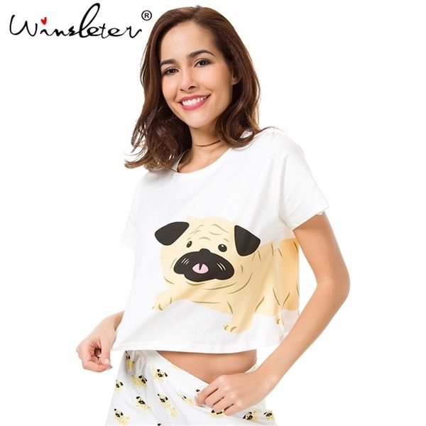 cute sleep shirt women pug print crop short sleeve loose s-xxl cotton pajamas clothing pyjamas 6825 210421, White
cute sleep shirt women pug print crop short sleeve loose s-xxl cotton pajamas clothing pyjamas 6825 210421, White