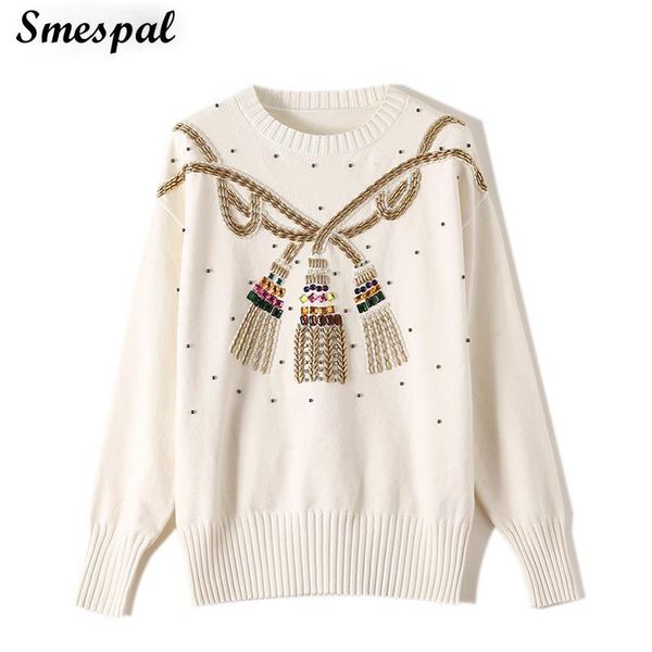 women's sweaters women autumn winter knit in soft touch with exquisite beading ladies sweet pullovers rhinestones, White;black
women's sweaters women autumn winter knit in soft touch with exquisite beading ladies sweet pullovers rhinestones, White;black
