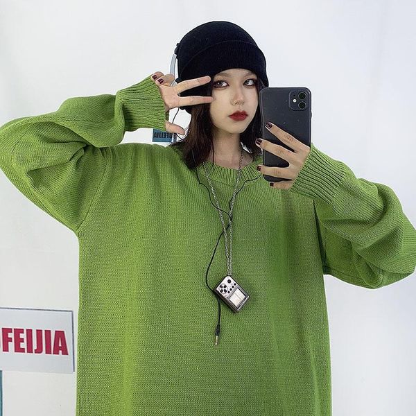 women's sweaters 2021 korean ins harajuku hip hop women basic pullover autumn oversize vintage solid o-neck knitted sweater streetwear, White;black
women's sweaters 2021 korean ins harajuku hip hop women basic pullover autumn oversize vintage solid o-neck knitted sweater streetwear, White;black