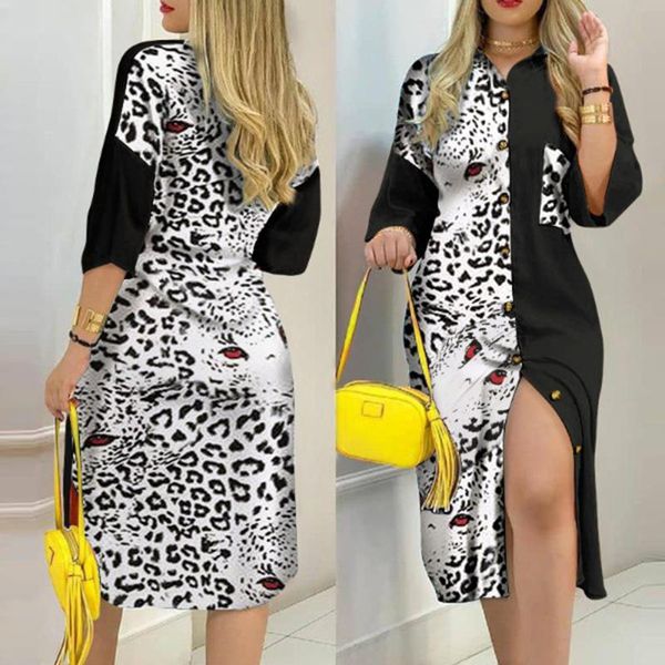 casual dresses women loose style dress variegated color turn-down lapel collar button-down long office plus size s-xxxl, Black;gray
casual dresses women loose style dress variegated color turn-down lapel collar button-down long office plus size s-xxxl, Black;gray