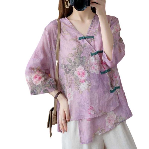 women's blouses & shirts women blouse chinese flower print hanfu clothes oriental clothing summer vintage plus size v neck irregular fe, White
women's blouses & shirts women blouse chinese flower print hanfu clothes oriental clothing summer vintage plus size v neck irregular fe, White