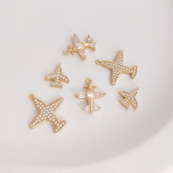 charms copper 14k gold plated inlaid zircon plane airplane 1pcs for diy fashion jewelry making finding accessories, Bronze;silver
charms copper 14k gold plated inlaid zircon plane airplane 1pcs for diy fashion jewelry making finding accessories, Bronze;silver