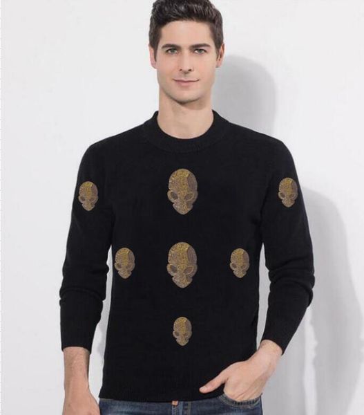 men's sweaters high-end brand hip-hop casual sweater fashion streetwear autumn and winter diamond, White;black
men's sweaters high-end brand hip-hop casual sweater fashion streetwear autumn and winter diamond, White;black