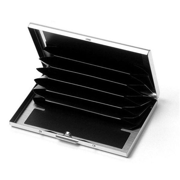 card holders creative business case stainless steel aluminum holder metal box cover credit men wallet, Brown;gray
card holders creative business case stainless steel aluminum holder metal box cover credit men wallet, Brown;gray