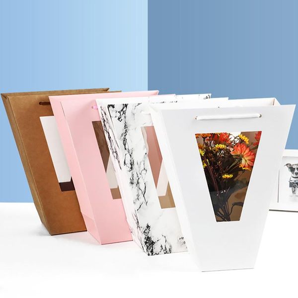 gift wrap european t-shape flower box with clear window kraft paper bags florist packing boxes valentines day wedding party decor
gift wrap european t-shape flower box with clear window kraft paper bags florist packing boxes valentines day wedding party decor