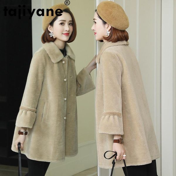 women's fur & faux coat real mink collar wool jacket autumn winter women clothes 2021 korean vintage sheep shearling zt3748, Black
women's fur & faux coat real mink collar wool jacket autumn winter women clothes 2021 korean vintage sheep shearling zt3748, Black