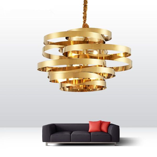 pendant lamps modern led lights gold ring stainless steel atmosphere light luxury dining room lamp
pendant lamps modern led lights gold ring stainless steel atmosphere light luxury dining room lamp
