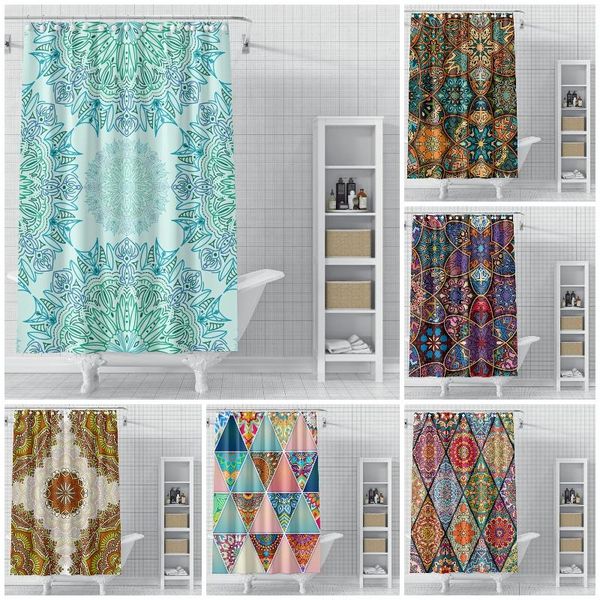 shower curtains bohemian curtain abstract mandala floral plant print waterproof polyester bath decor home with anti-rust hooks
shower curtains bohemian curtain abstract mandala floral plant print waterproof polyester bath decor home with anti-rust hooks
