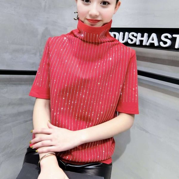 t shirt women's cotton t-shirt diamond rhinestone turtleneck t shirt t-shirts ladies all-match basic tees tee, White
t shirt women's cotton t-shirt diamond rhinestone turtleneck t shirt t-shirts ladies all-match basic tees tee, White