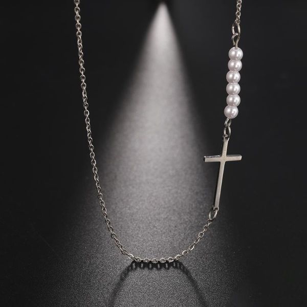chains cazador trendy simulated pearl cross choker necklace for women stainless steel jesus jewelry charm birthday gifts, Silver
chains cazador trendy simulated pearl cross choker necklace for women stainless steel jesus jewelry charm birthday gifts, Silver