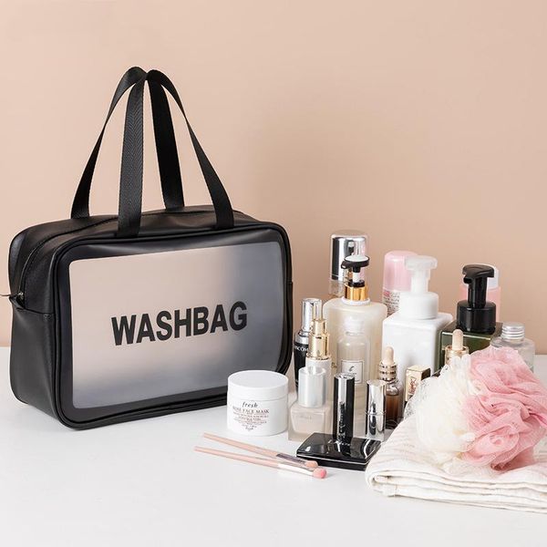 storage boxes & bins transparent cosmetic bag portable travel waterproof washing pu frosted large-capacity
storage boxes & bins transparent cosmetic bag portable travel waterproof washing pu frosted large-capacity
