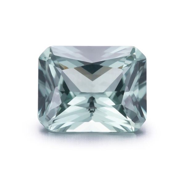 other messi jewelry lab grown green sapphire gemstone octangle czochralski method 3#