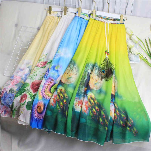skirts women's summer printed chiffon skirt bohemian feather sashes retro vocation beacha-line pleated maxi long 4krp, Black
skirts women's summer printed chiffon skirt bohemian feather sashes retro vocation beacha-line pleated maxi long 4krp, Black