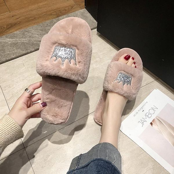 women fur slippers winter plush warm flat indoor shoes female fashion crown pattern home pink fluffy slides, Black
women fur slippers winter plush warm flat indoor shoes female fashion crown pattern home pink fluffy slides, Black