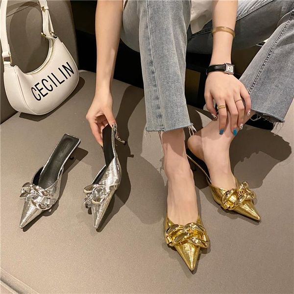 slippers fashion high heels women's outer wear 2021 summer stiletto pointed patent leather toe cap half-drag sandals and, Black
slippers fashion high heels women's outer wear 2021 summer stiletto pointed patent leather toe cap half-drag sandals and, Black