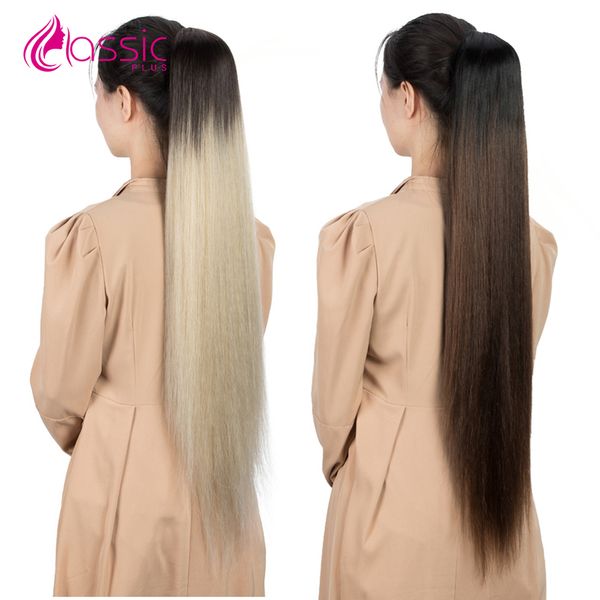 36 inch 613 blonde sleek ponytail straight extensions hair bundles drawstring clip brown 220217, Black;brown
36 inch 613 blonde sleek ponytail straight extensions hair bundles drawstring clip brown 220217, Black;brown