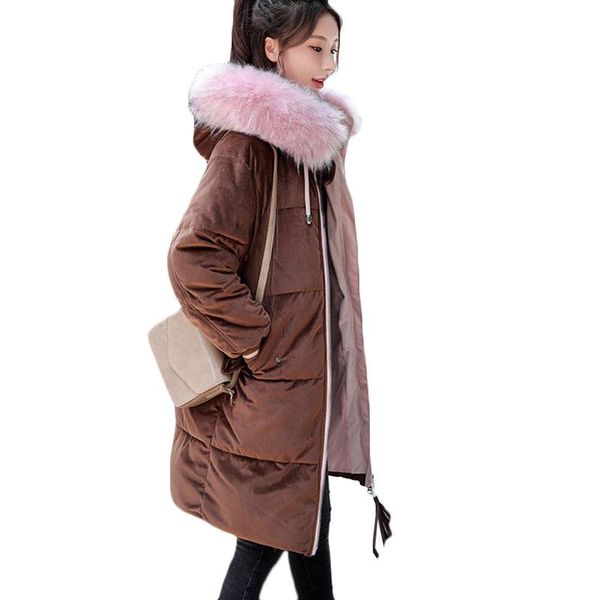women's trench coats 2021 winter down cotton women fashion long hooded fur collar loose coat casual plus size jacket e081, Tan;black
women's trench coats 2021 winter down cotton women fashion long hooded fur collar loose coat casual plus size jacket e081, Tan;black