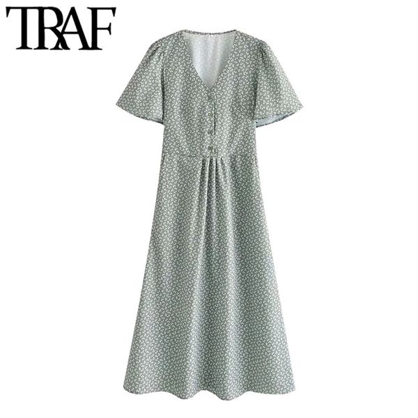 women chic fashion with belt floral print midi dress vintage short sleeve side vents female dresses vestidos mujer 210507, Black;gray
women chic fashion with belt floral print midi dress vintage short sleeve side vents female dresses vestidos mujer 210507, Black;gray