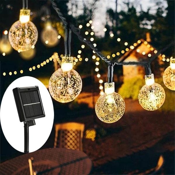 solar lamps 8 modes light crystal ball 5m/7m/12m/ led string lights fairy garlands for christmas party outdoor decoration
solar lamps 8 modes light crystal ball 5m/7m/12m/ led string lights fairy garlands for christmas party outdoor decoration