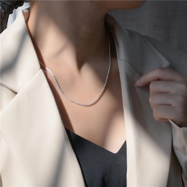 silver glittering clavicle chain plain necklace naked for men women necklaces fashion jewelry chains
silver glittering clavicle chain plain necklace naked for men women necklaces fashion jewelry chains